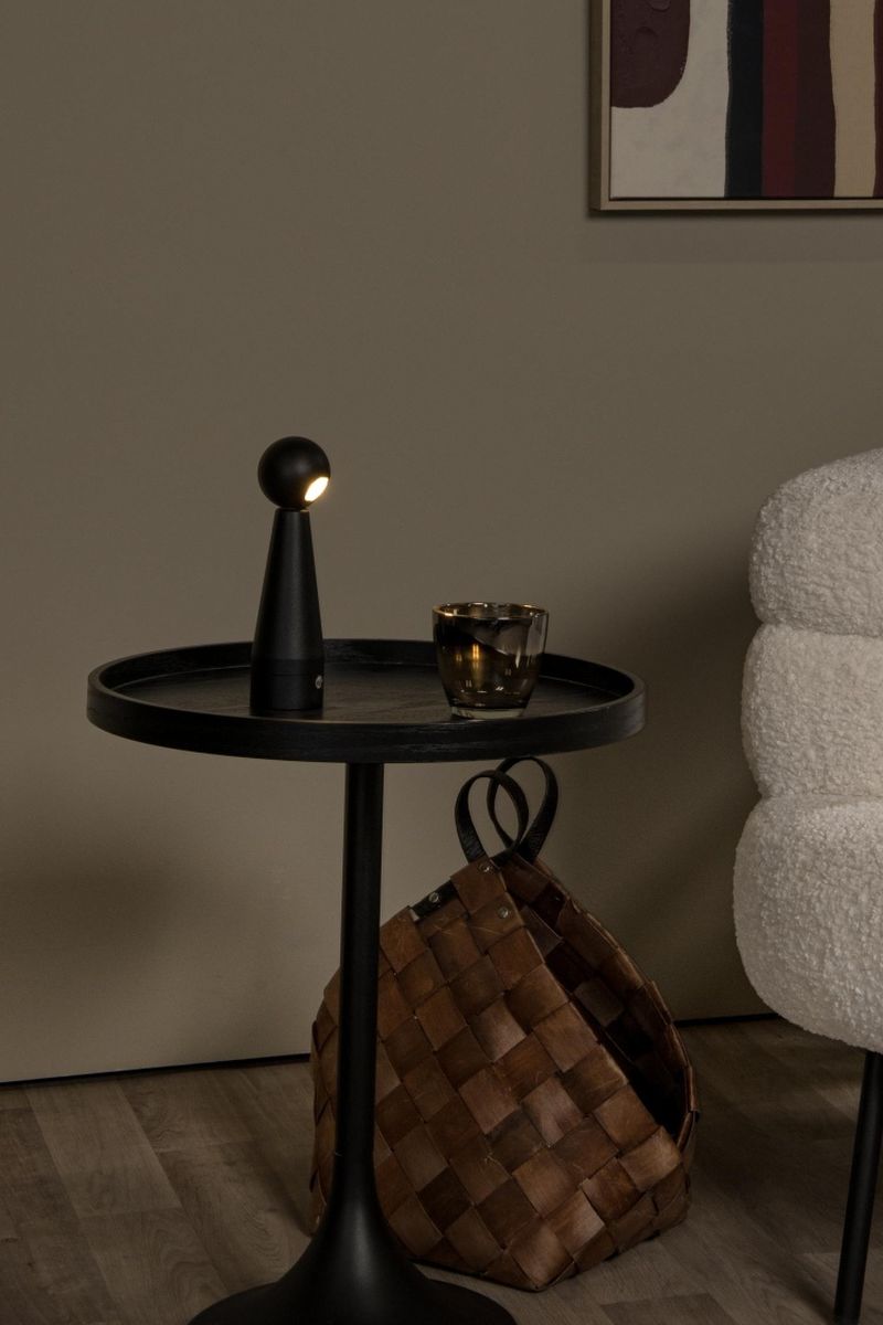 Lucide IPSOS – Nabíjateľná stolová lampa – Batéria/batérie – LED Stlmenie až teplé – 1x3W 3000K/3200K – Čierna